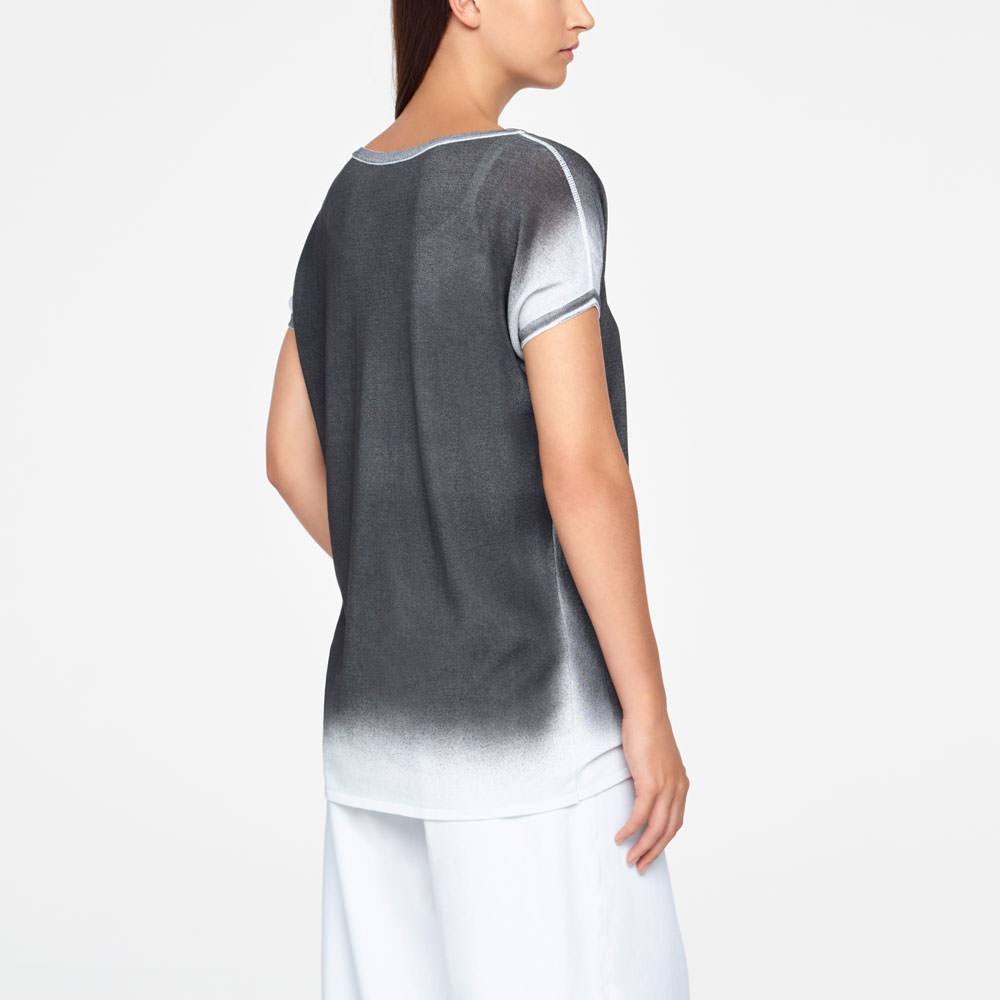 Sarah Pacini GRADIENT SWEATER - CAP SLEEVES Back view