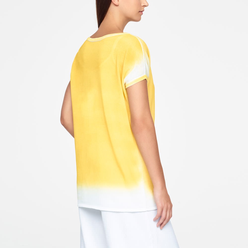 Sarah Pacini GRADIENT SWEATER - CAP SLEEVES Back view