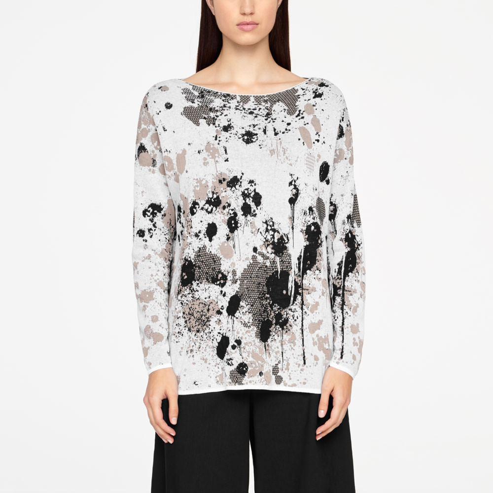 Sarah Pacini PULL MURAL - COL BATEAU De face