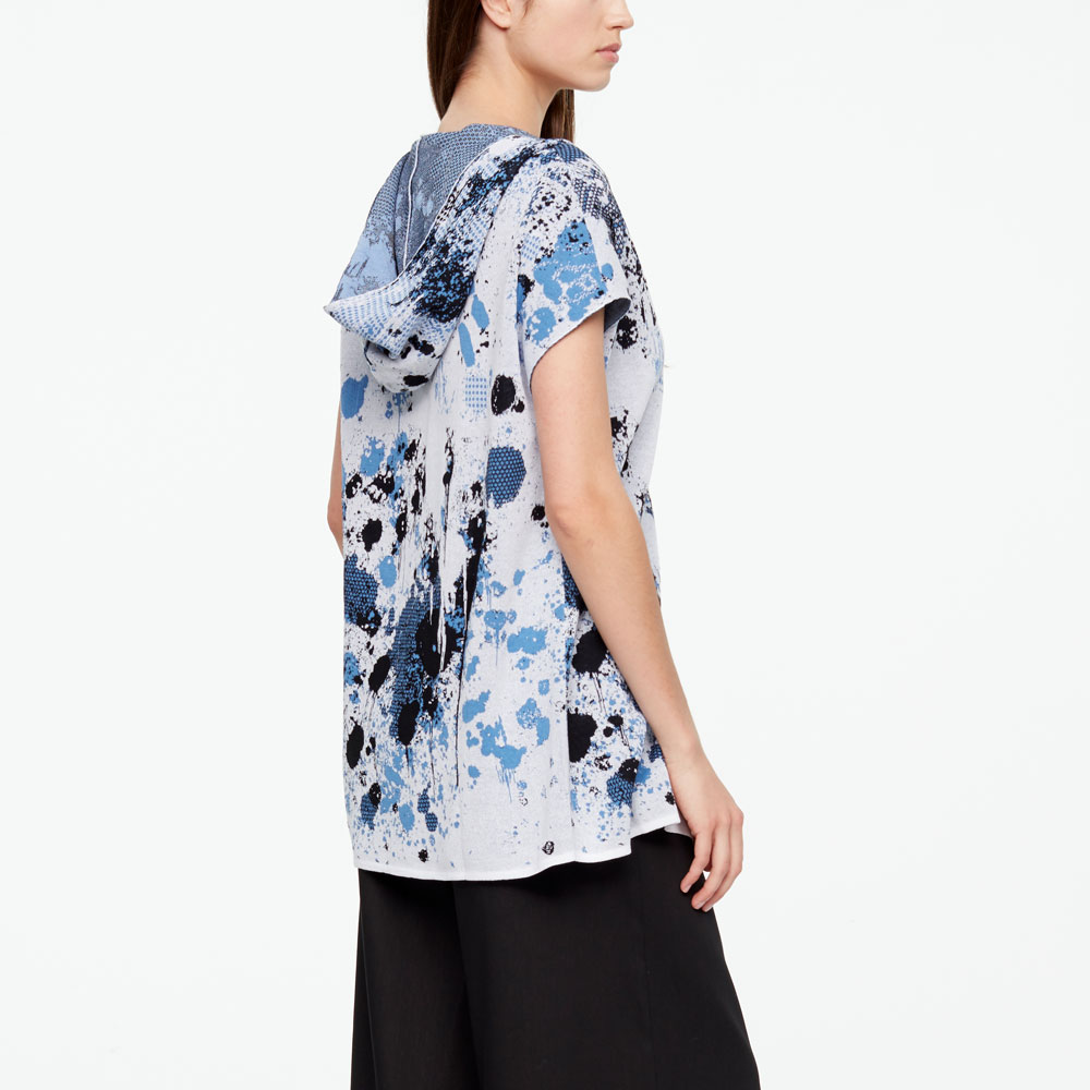 Sarah Pacini MURAL CARDIGAN - CAP SLEEVES Back view