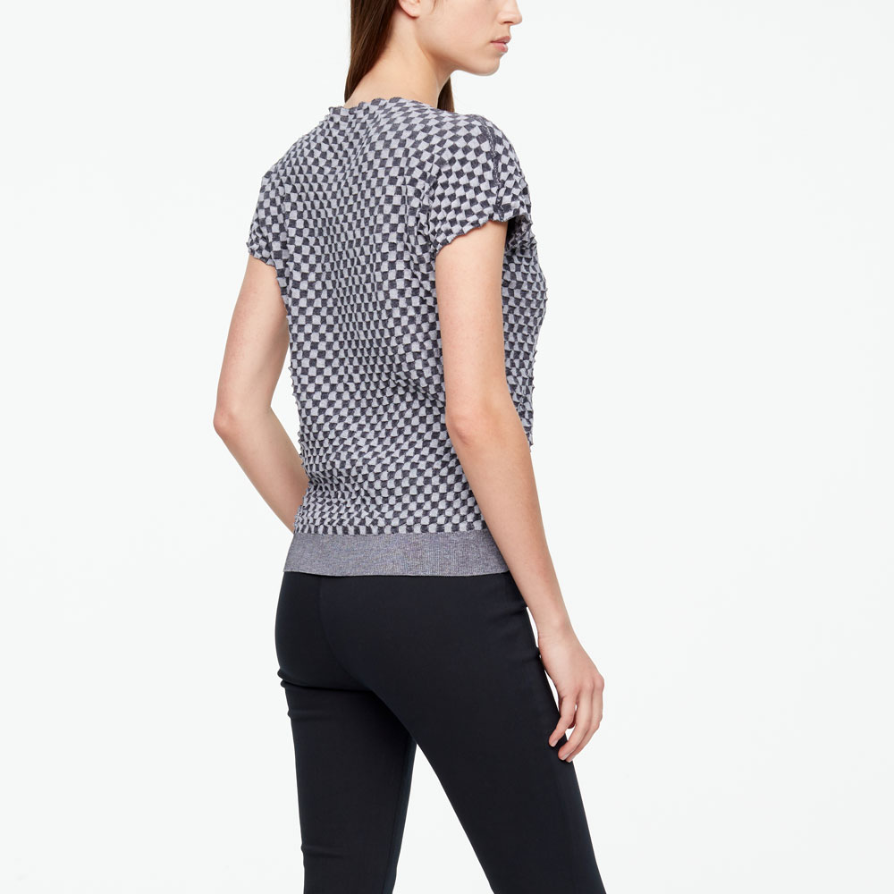 Sarah Pacini PULL EN COTON - DAMIER Derrière