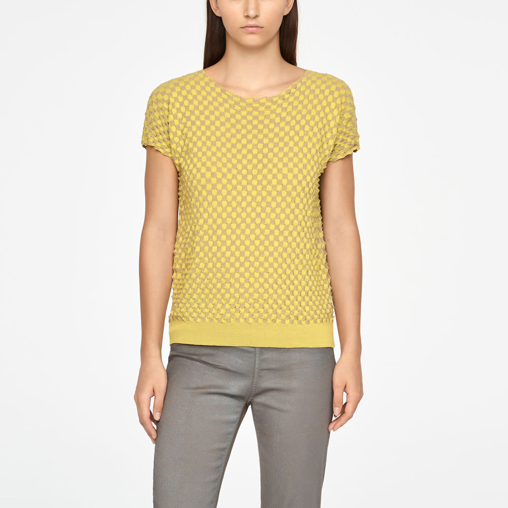 Sarah Pacini MAKO COTTON SWEATER - DAMIER Front