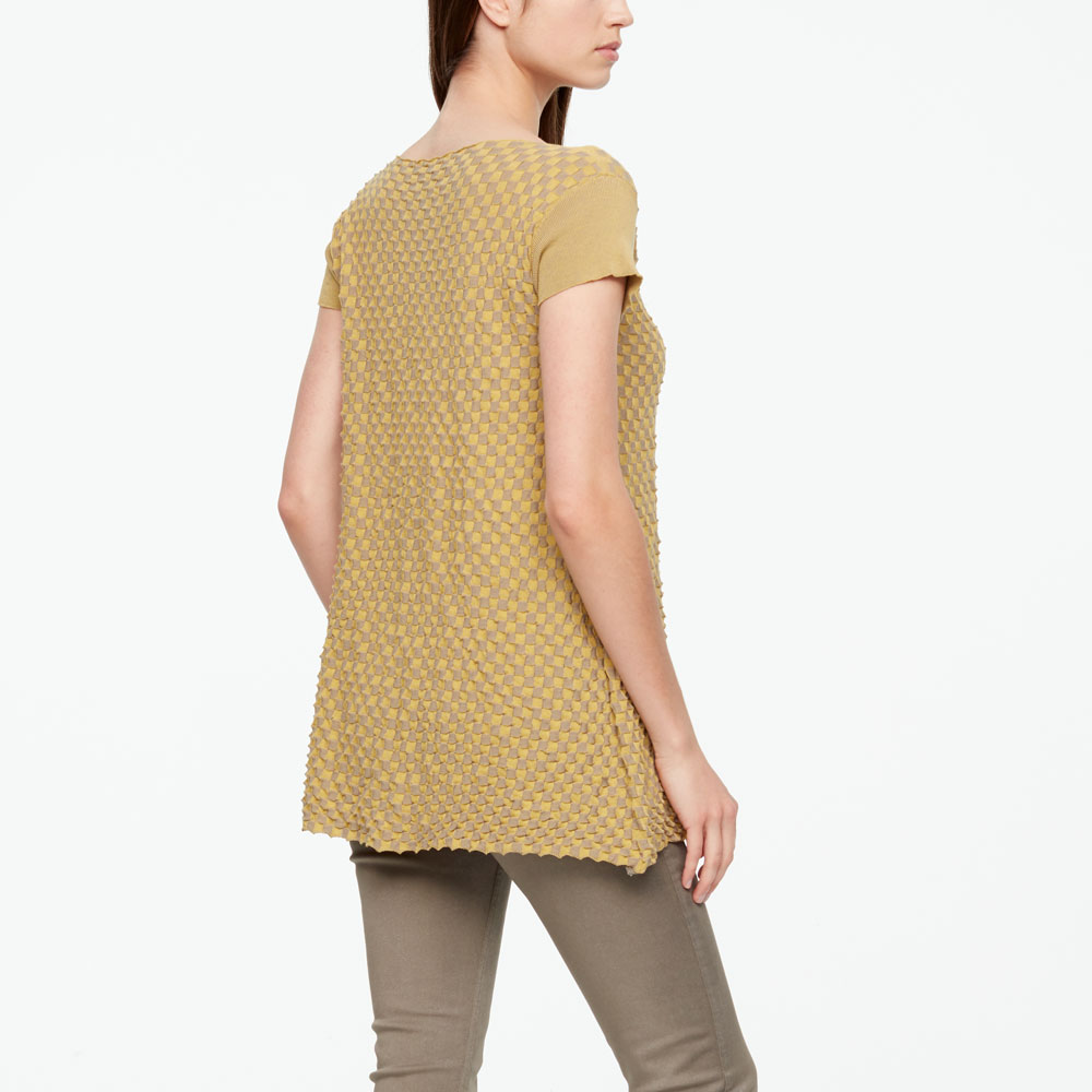 Sarah Pacini MAKO COTTON SWEATER - DAMIER Back view