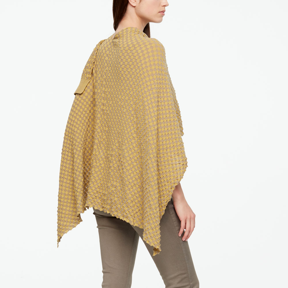 Sarah Pacini MAKO KATOENEN PONCHO - DAMIER Achterzijde