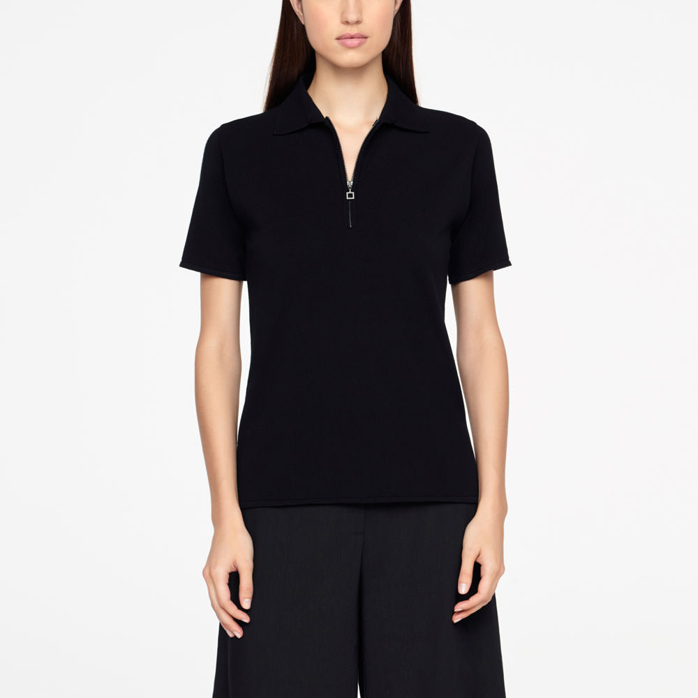 Sarah Pacini POLO ZIPPÉ De face