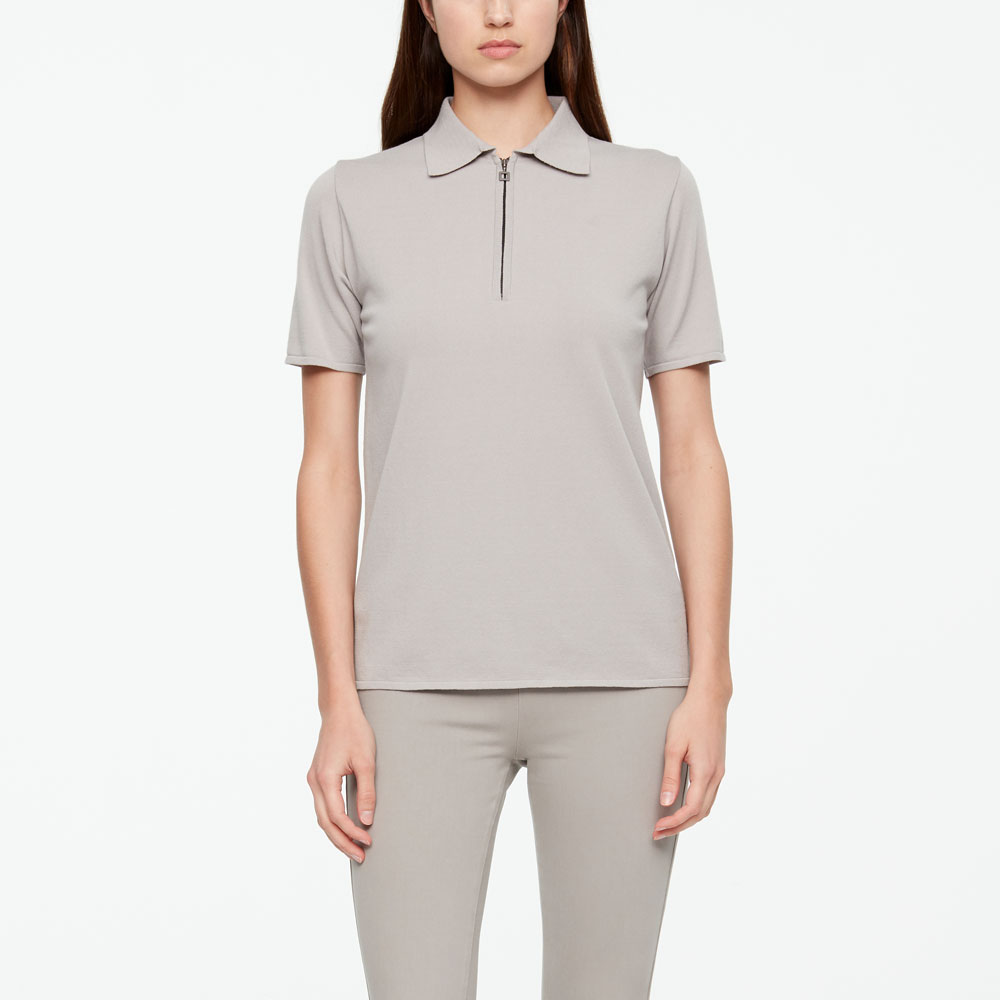 Sarah Pacini POLO ZIPPÉ De face