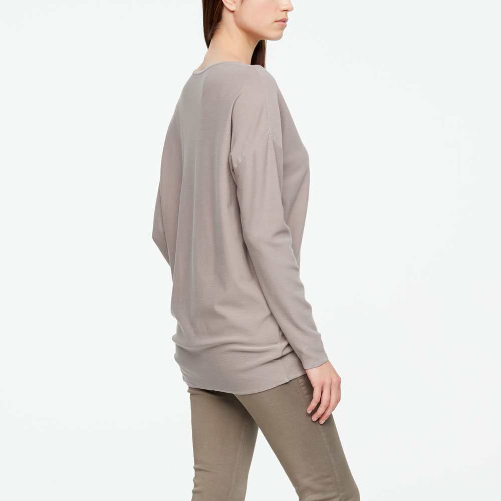 Sarah Pacini LONG SWEATER - ZIPPER DETAILS Back view