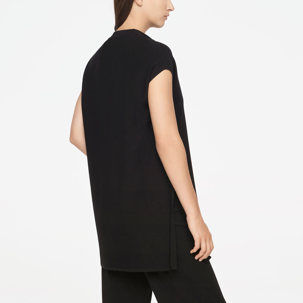 Sarah Pacini LONG SWEATER - ZIPPER DETAILS Back view