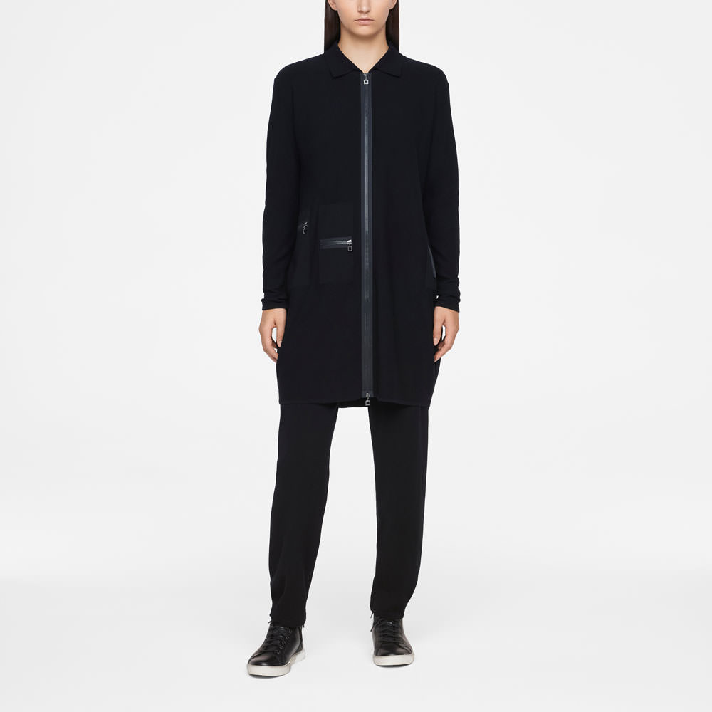 Sarah Pacini CARDIGAN LONG - MULTI-ZIPS De face