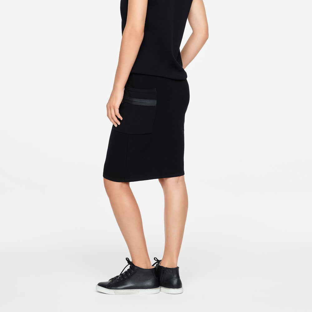 Sarah Pacini PENCIL SKIRT - ZIPPER DETAILS Back view