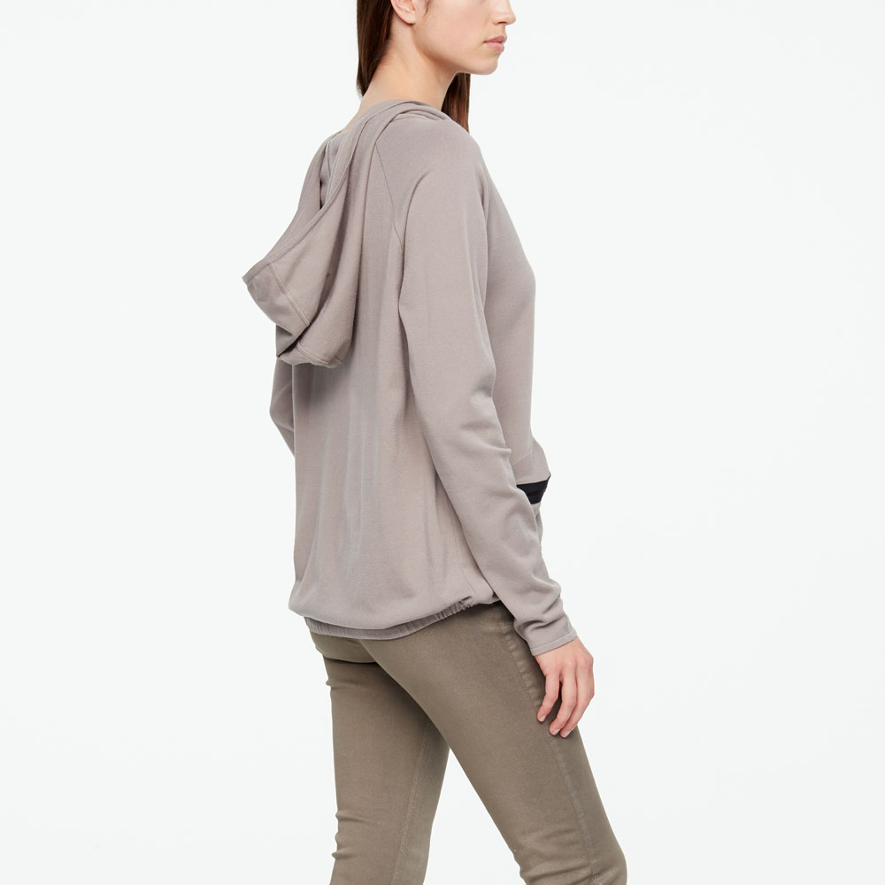 Sarah Pacini LONG SWEATER MIT KAPUZE Rück