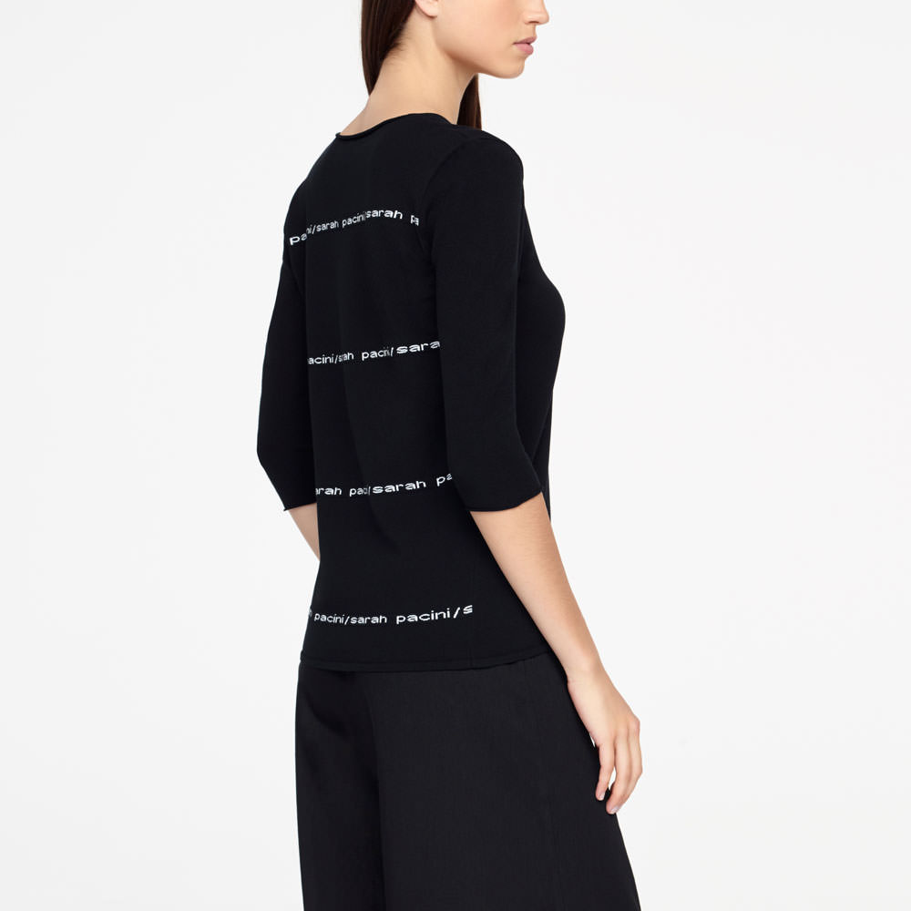 Sarah Pacini PULL COURT - LOGOS Derrière
