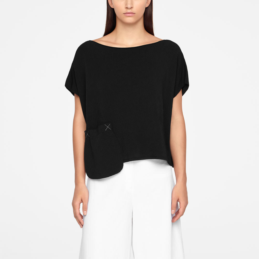 Sarah Pacini SWEATER - CAP SLEEVES Front
