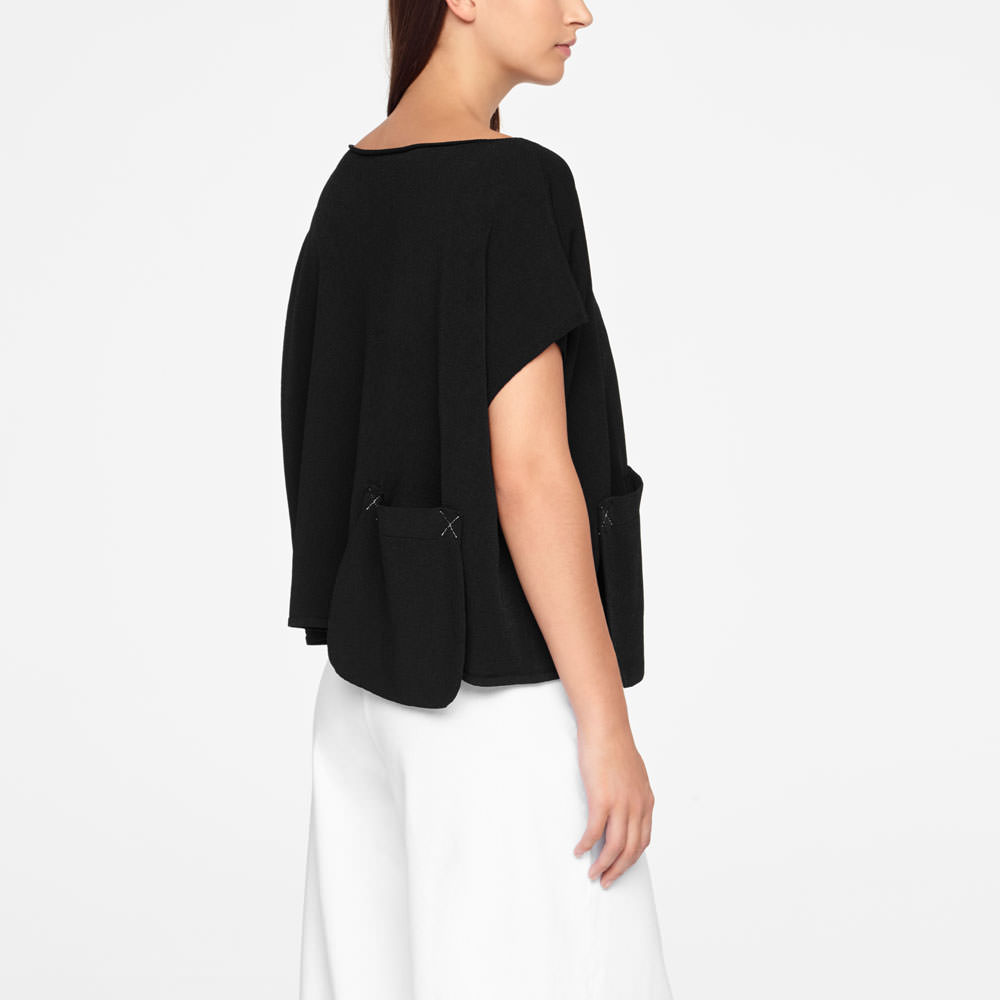 Sarah Pacini SWEATER - CAP SLEEVES Back view