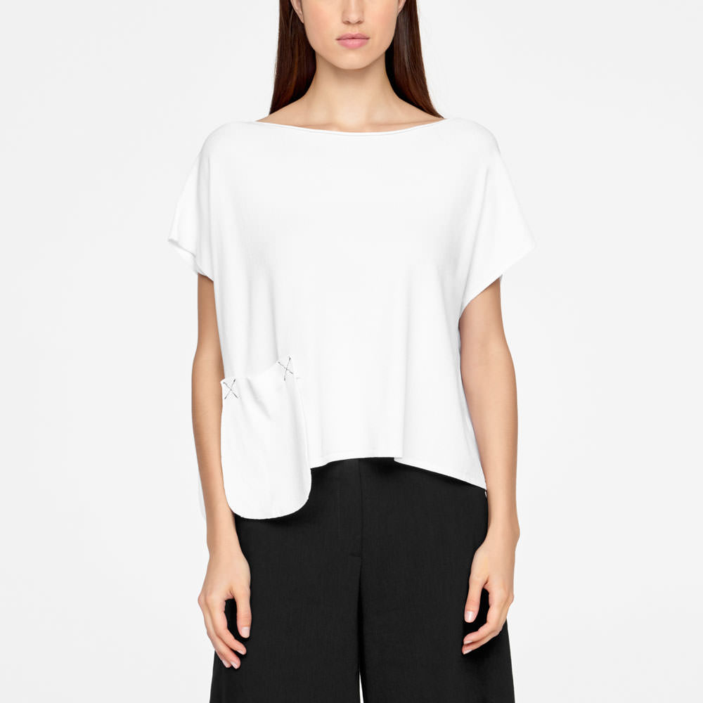 Sarah Pacini SWEATER - CAP SLEEVES Front
