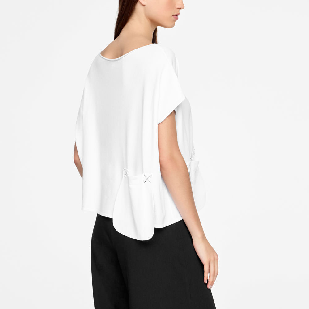 Sarah Pacini SWEATER - CAP SLEEVES Back view