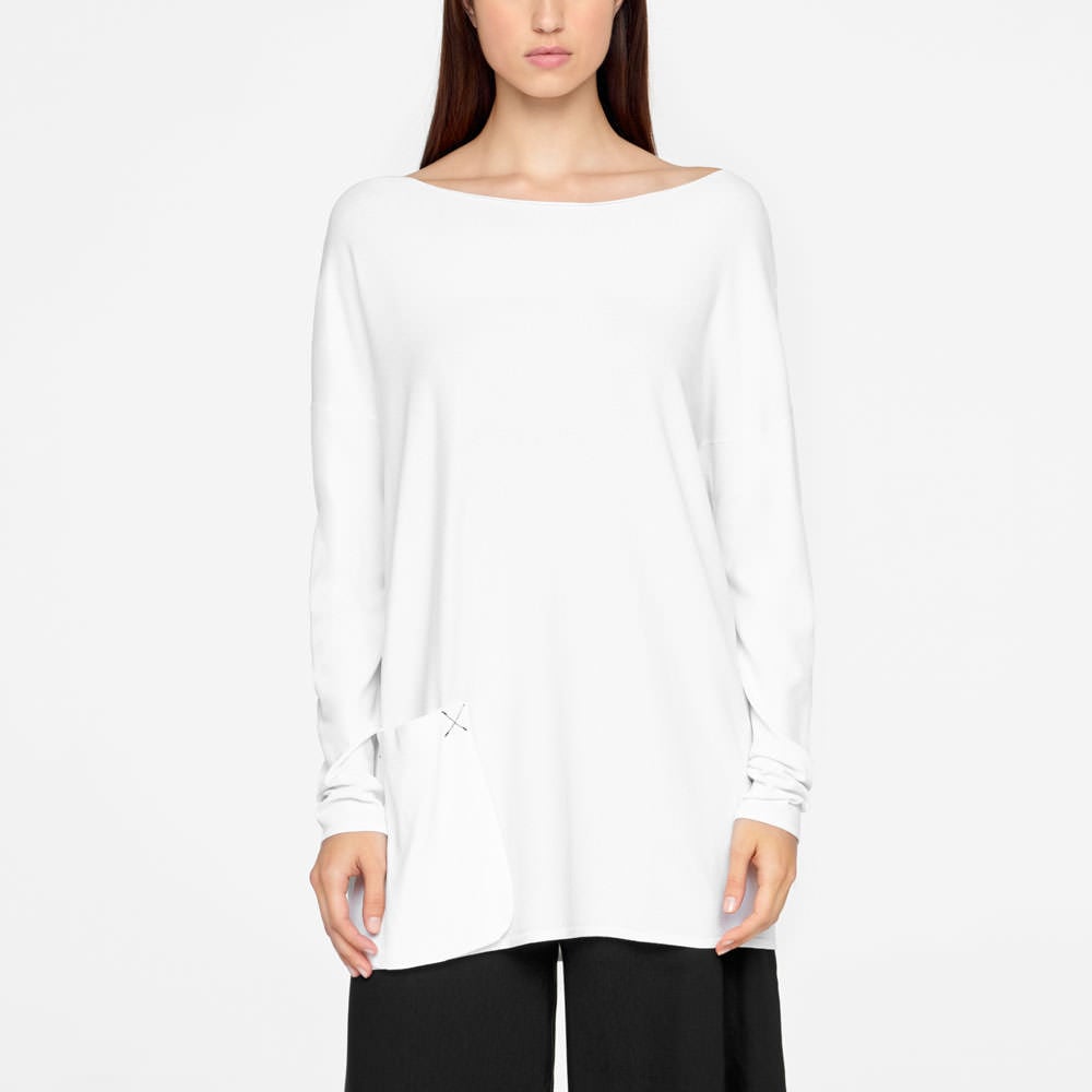 Sarah Pacini PULL LONG - POCHE APPLIQUÉE De face