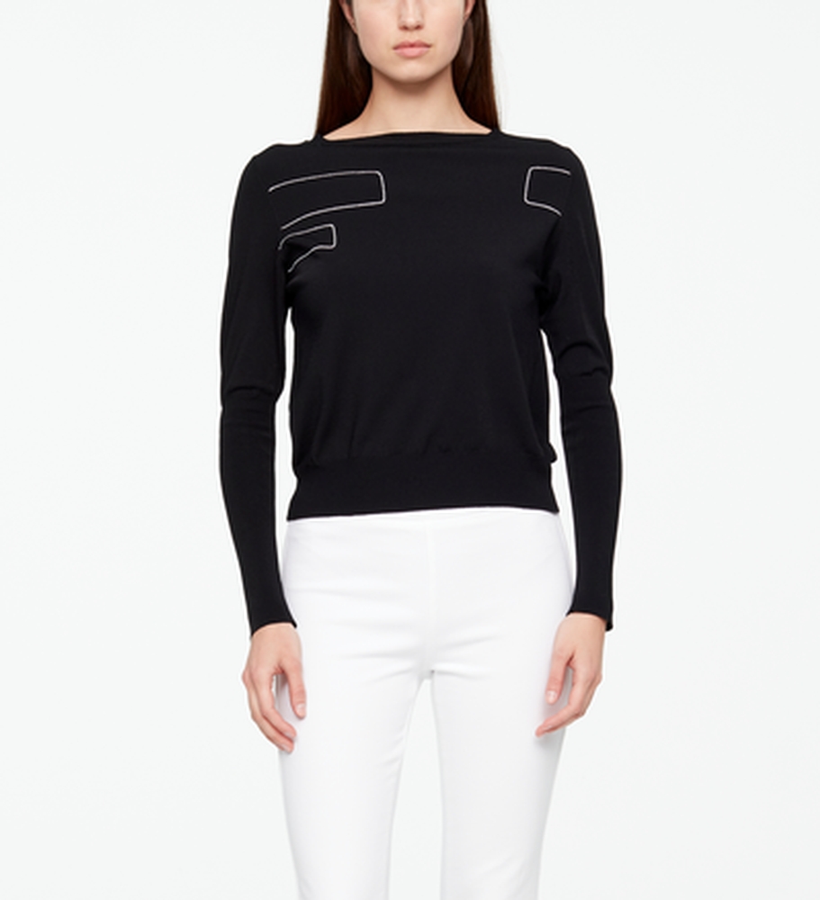 Sarah Pacini PULL - EFFET BRIQUES De face