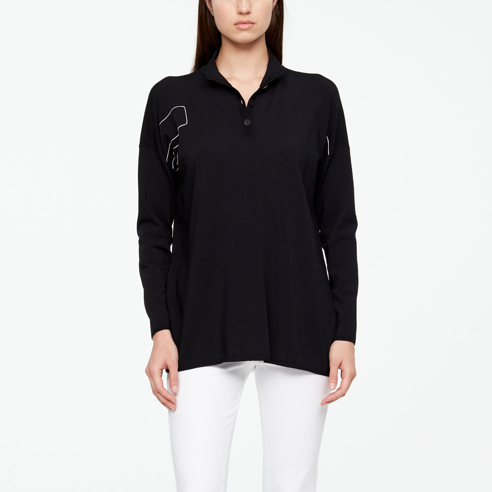 Sarah Pacini LONG SWEATER - BRICKWORK Front