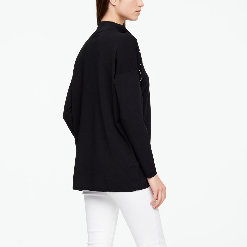Sarah Pacini LONG SWEATER - BRICKWORK Back view
