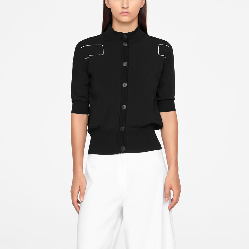 Sarah Pacini CARDIGAN - STYLE BOMBER De face