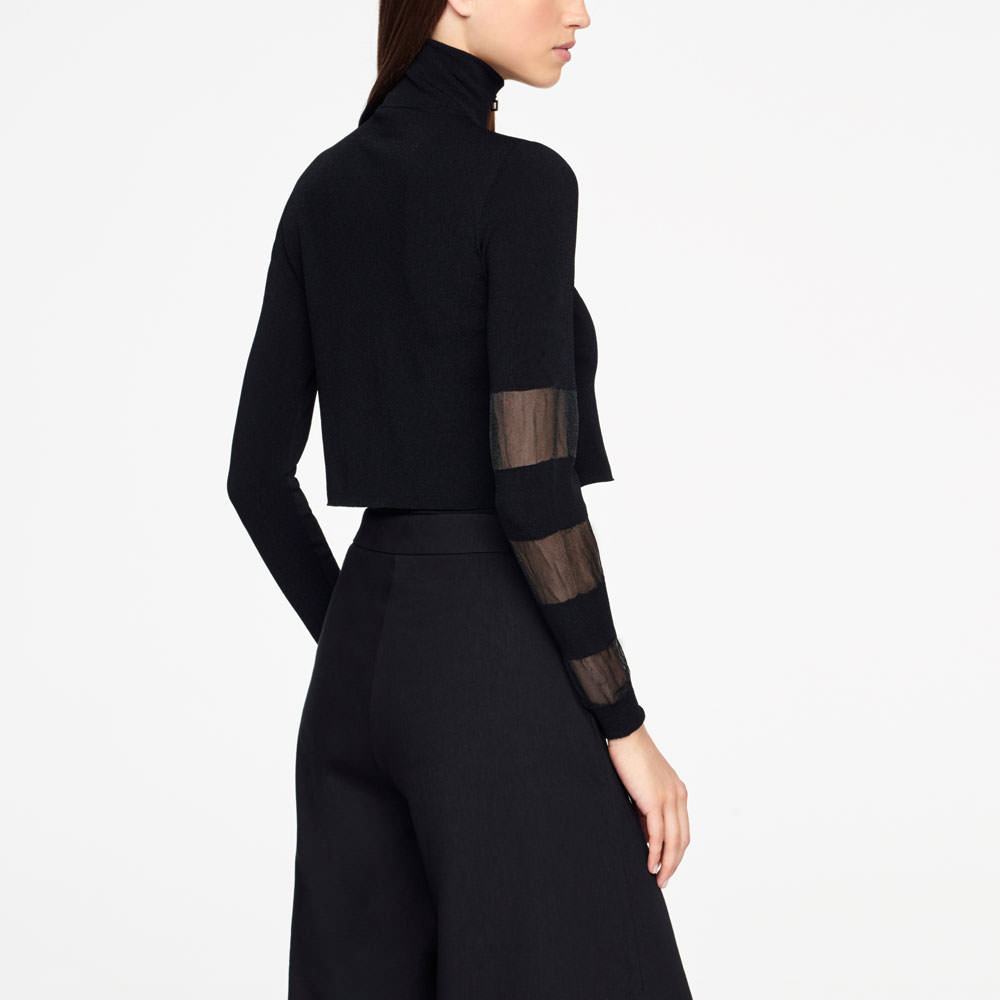 Sarah Pacini CARDIGAN - DÉTAILS TRANSLUCIDES Derrière