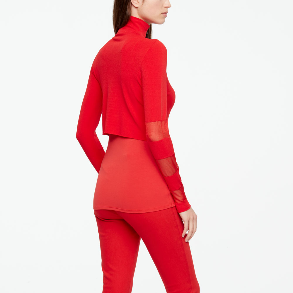 Sarah Pacini CARDIGAN - DÉTAILS TRANSLUCIDES Derrière