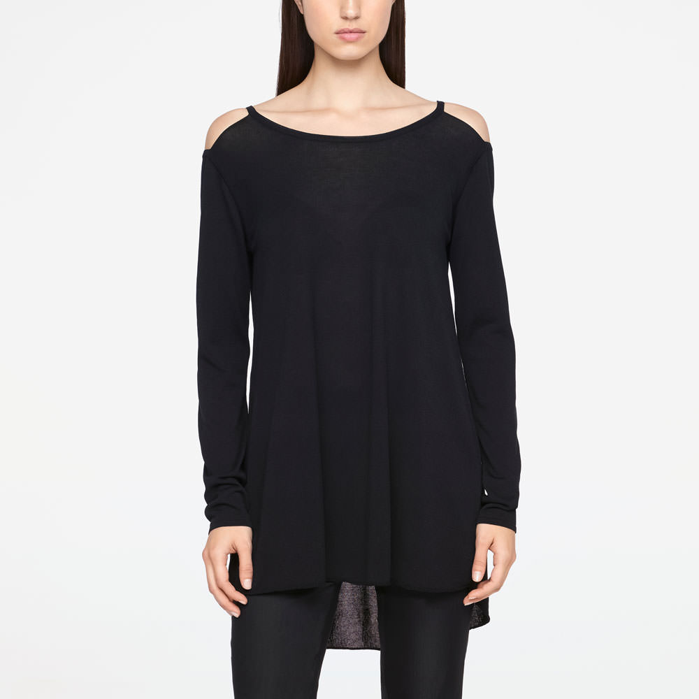 Sarah Pacini LONG SWEATER - MAKO COTTON Front