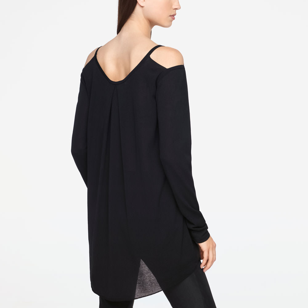Sarah Pacini LONG SWEATER - MAKO COTTON Back view