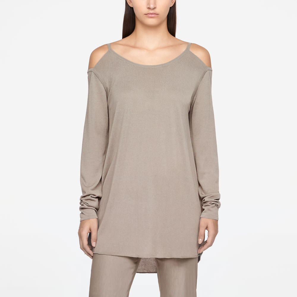 Sarah Pacini LONG SWEATER - MAKO COTTON Front