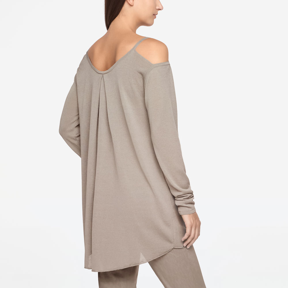 Sarah Pacini LONG SWEATER - MAKO COTTON Back view