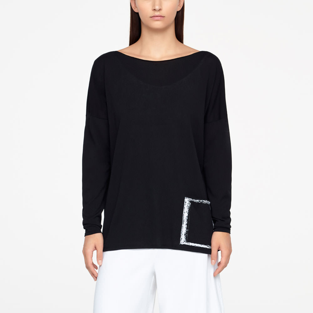 Sarah Pacini PULL - POCHE GRAPHIQUE De face