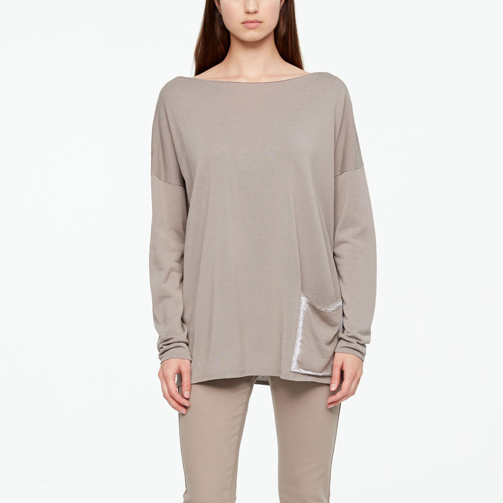 Sarah Pacini SWEATER - GRAPHIC POCKET Front