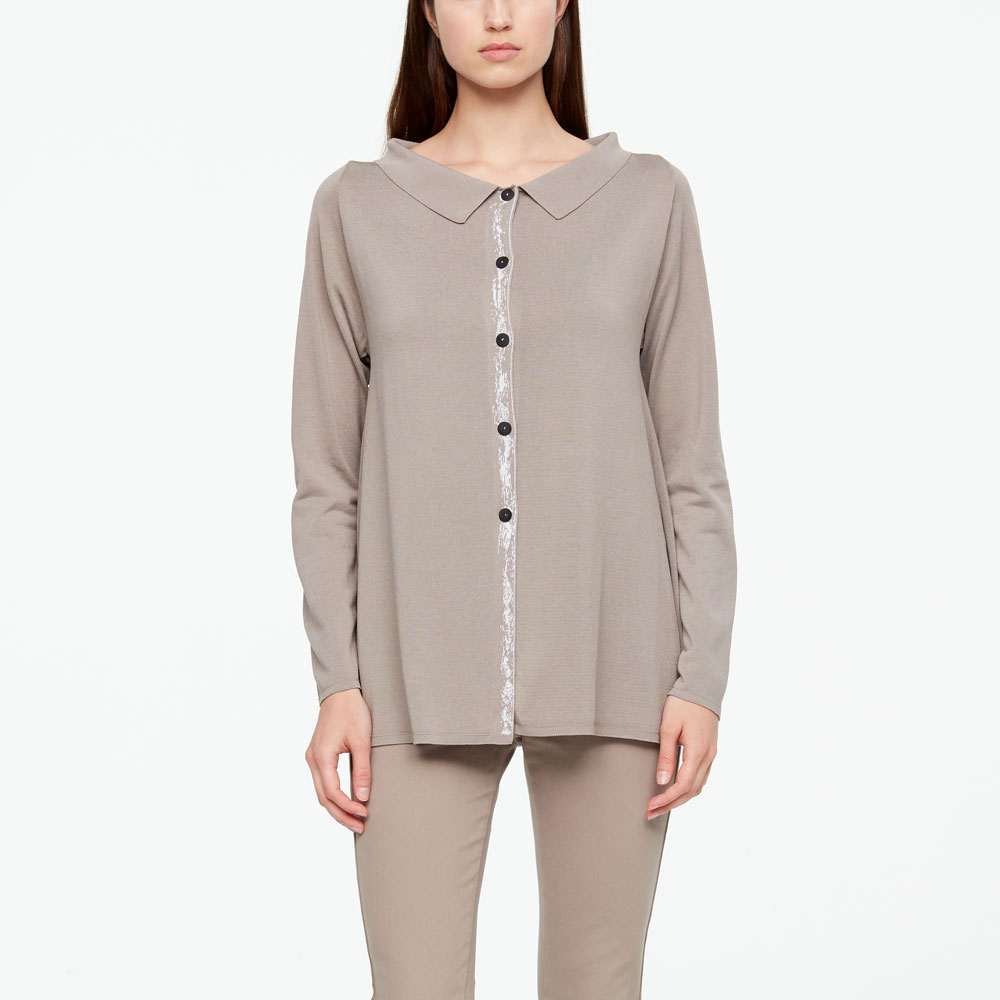 Sarah Pacini CARDIGAN - GRAPHIC DETAIL Front
