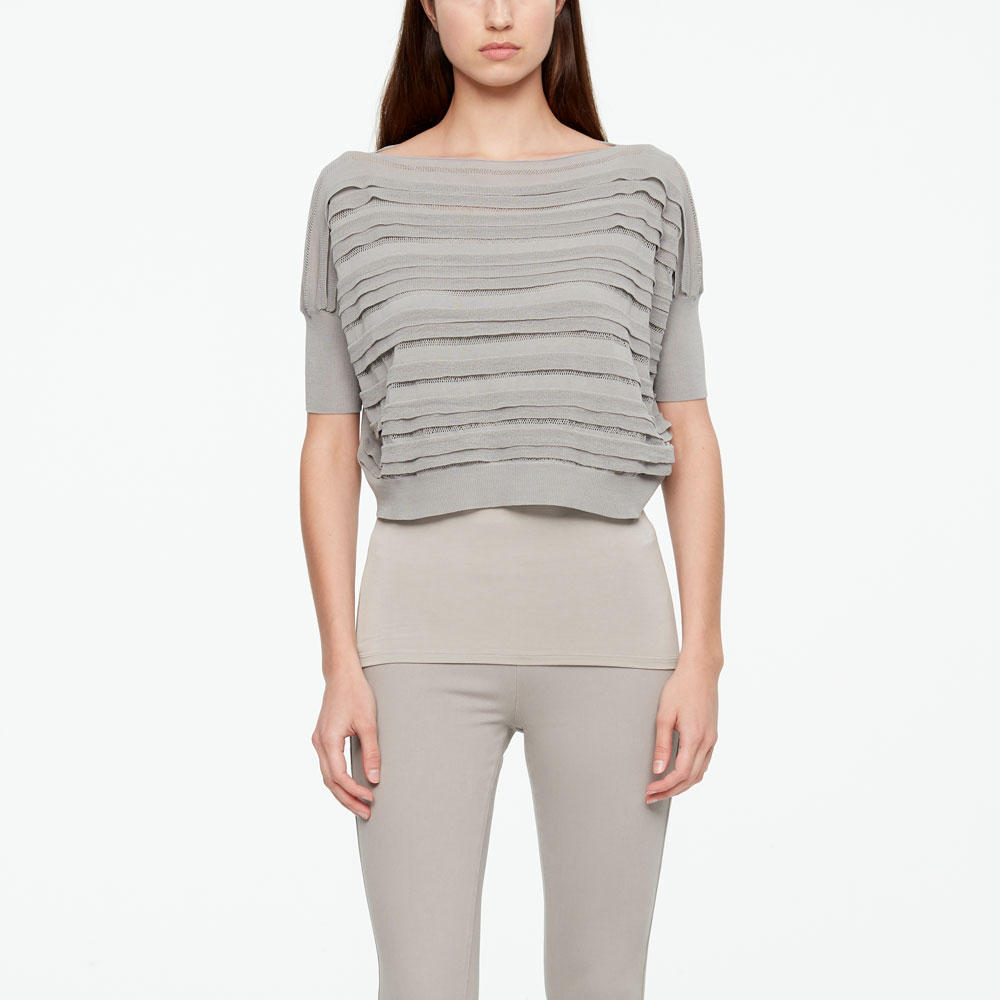 Sarah Pacini PULL COTON MAKO - RAYURES De face