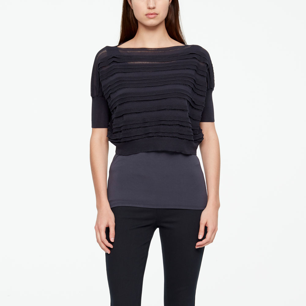 Sarah Pacini PULL COTON MAKO - RAYURES De face
