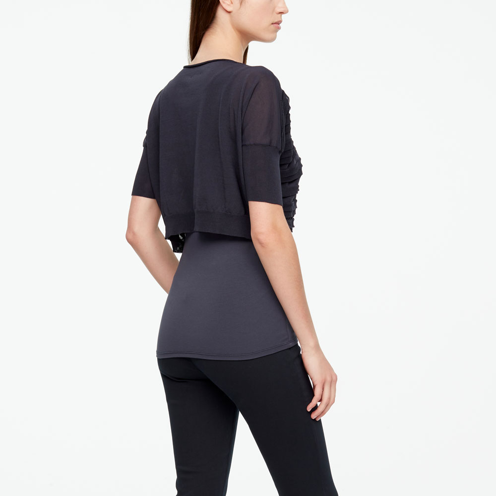 Sarah Pacini PULL COTON MAKO - RAYURES Derrière