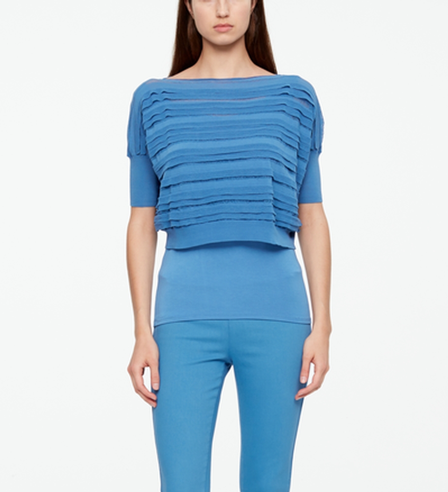 Sarah Pacini PULL COTON MAKO - RAYURES De face