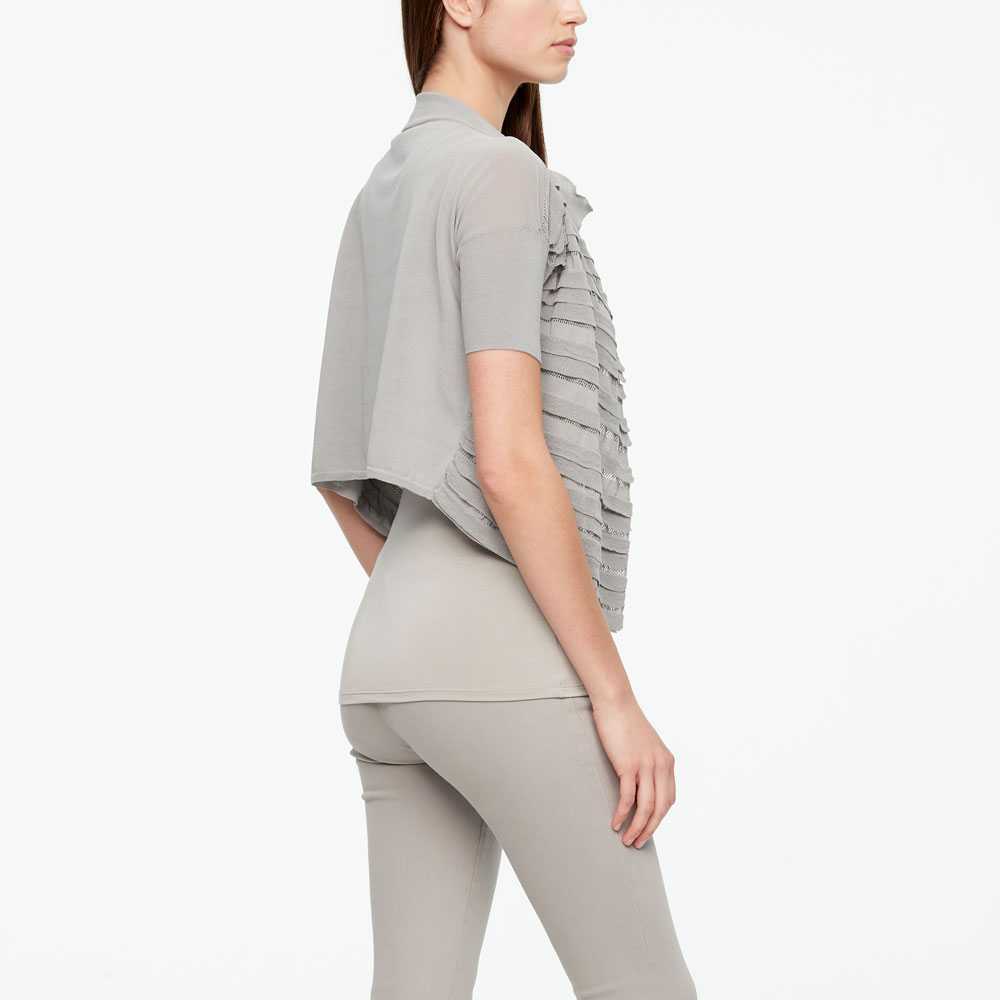 Sarah Pacini CARDIGAN - MAKO COTTON CROPPED Rück