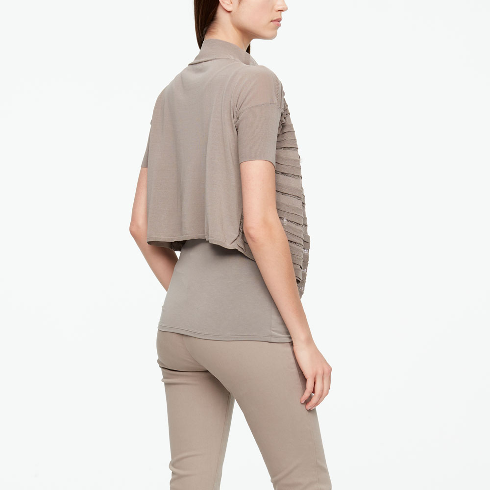 Sarah Pacini CARDIGAN COURT- COTON MAKO Derrière