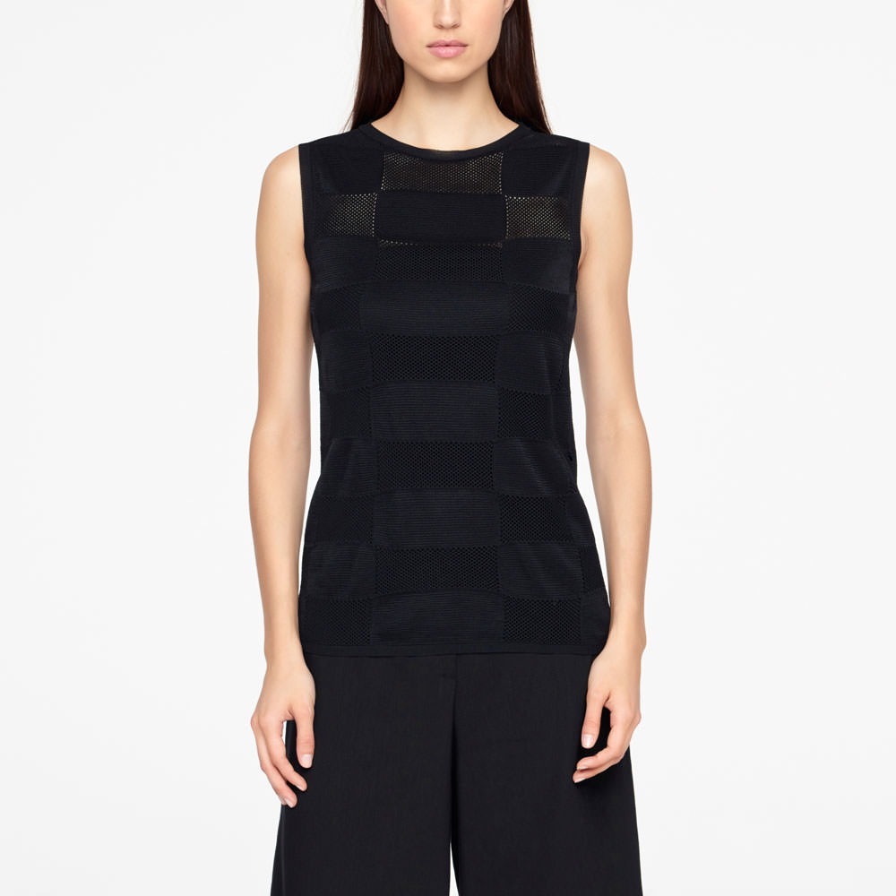 Sarah Pacini LEINEN-SWEATER - ÄRMELLOS Vorne