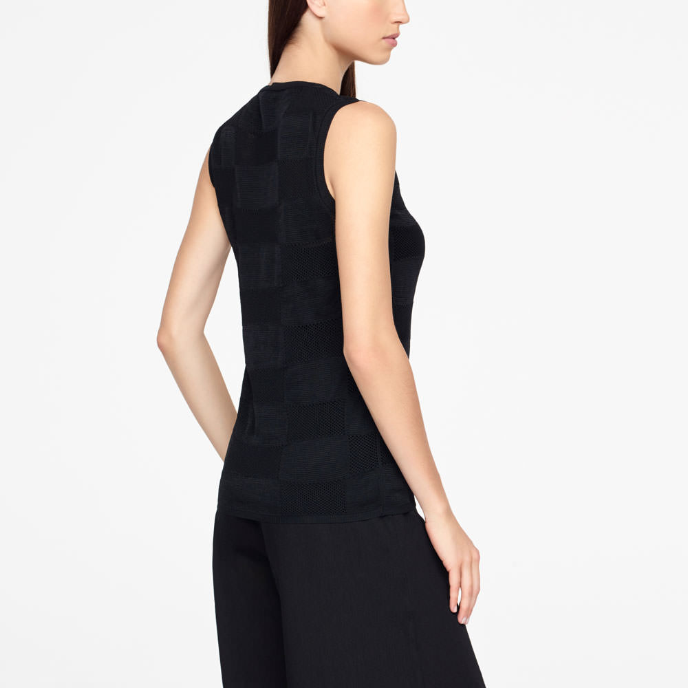 Sarah Pacini LEINEN-SWEATER - ÄRMELLOS Rück
