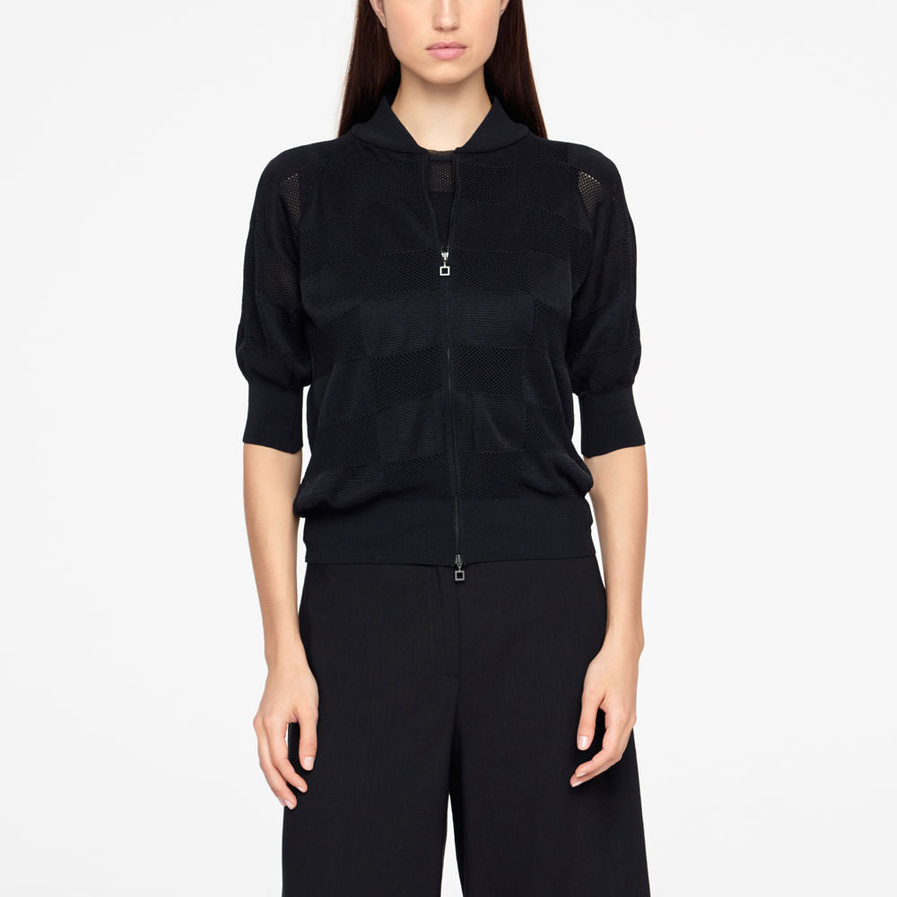 Sarah Pacini CARDIGAN MET RITS Voorzijde