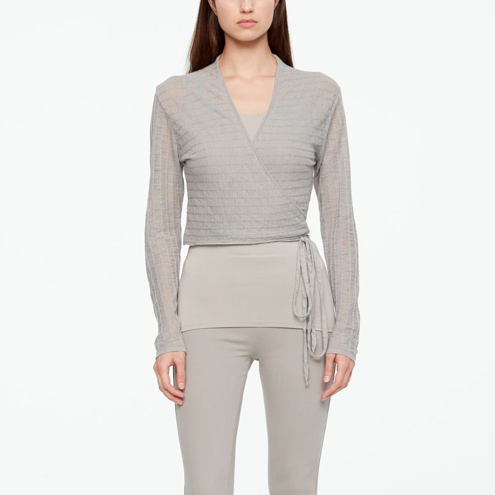 Sarah Pacini LINEN CACHE-COEUR - STRIPED Front