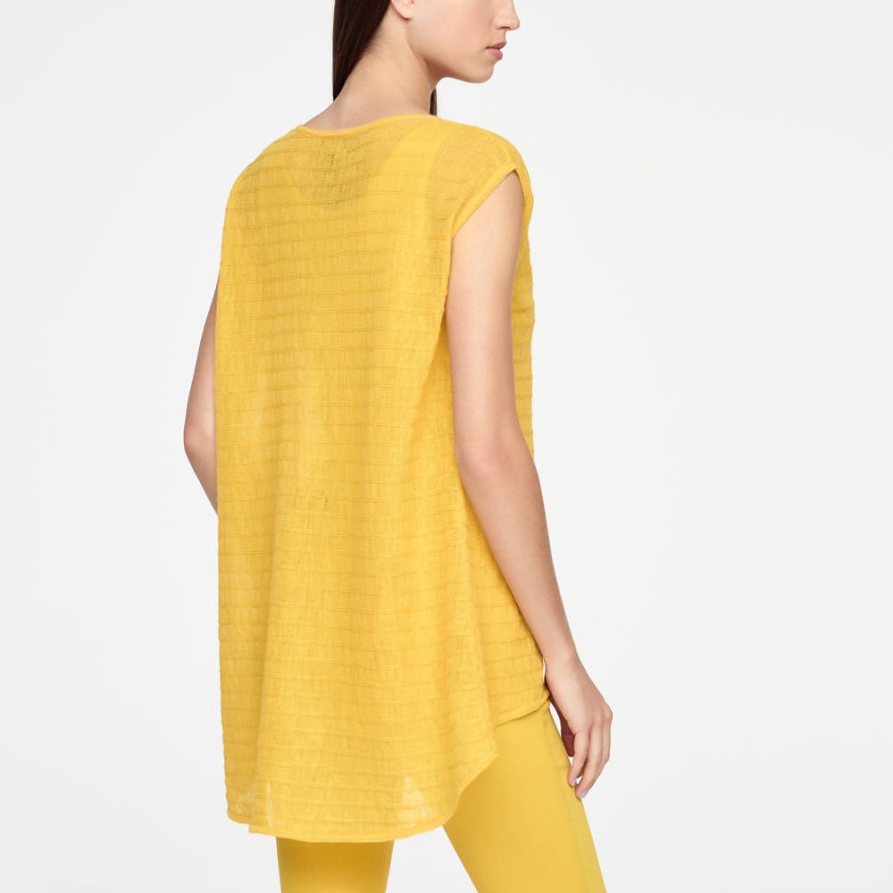 Sarah Pacini LEINEN-SWEATER - GESTREIFT Rück