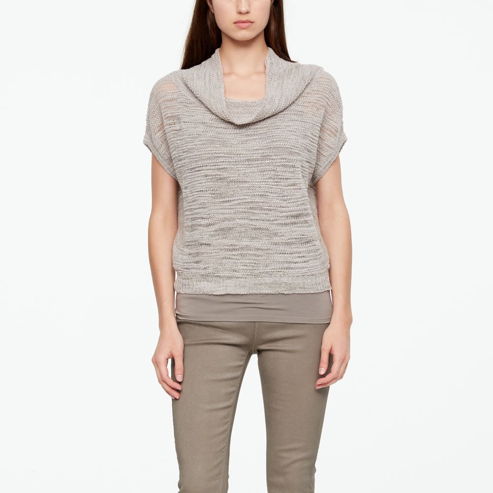 Sarah Pacini PULL MANCHES COURTES - MAILLE FANTAISIE De face