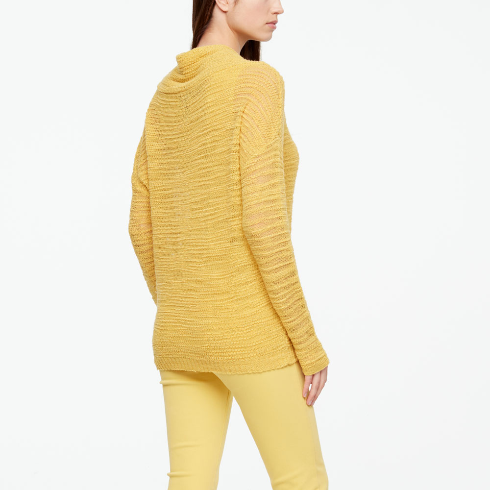 Sarah Pacini LEINEN PULLOVER - COWL KRAGEN Rück