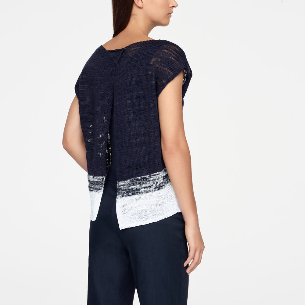 Sarah Pacini OMBRE-SWEATER - FLÜGELÄRMEL Rück