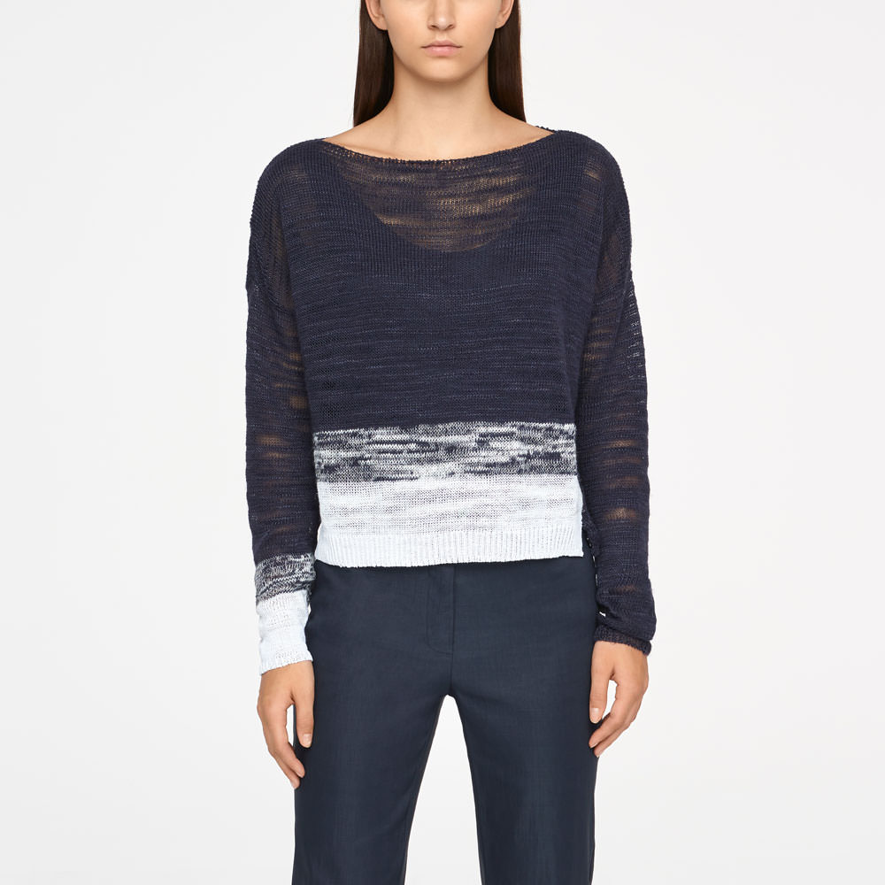 Sarah Pacini PULL OMBRÉ - COL BATEAU De face