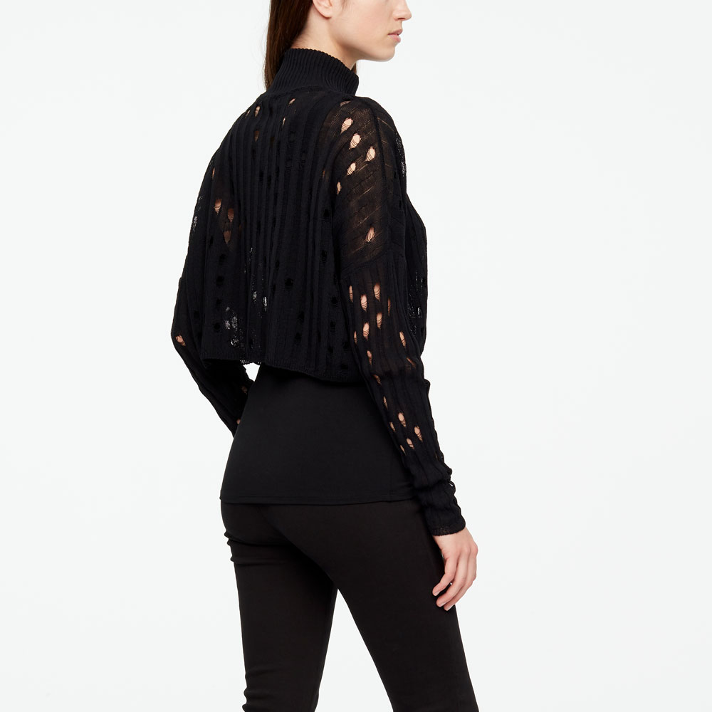Sarah Pacini CARDIGAN - MAILLE AJOURÉE Derrière